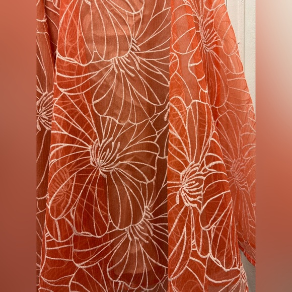 Anthropologie Calendula Dress by Moulinette Soeurs Organza Floral Sz 6 Spring! - Picture 7 of 10